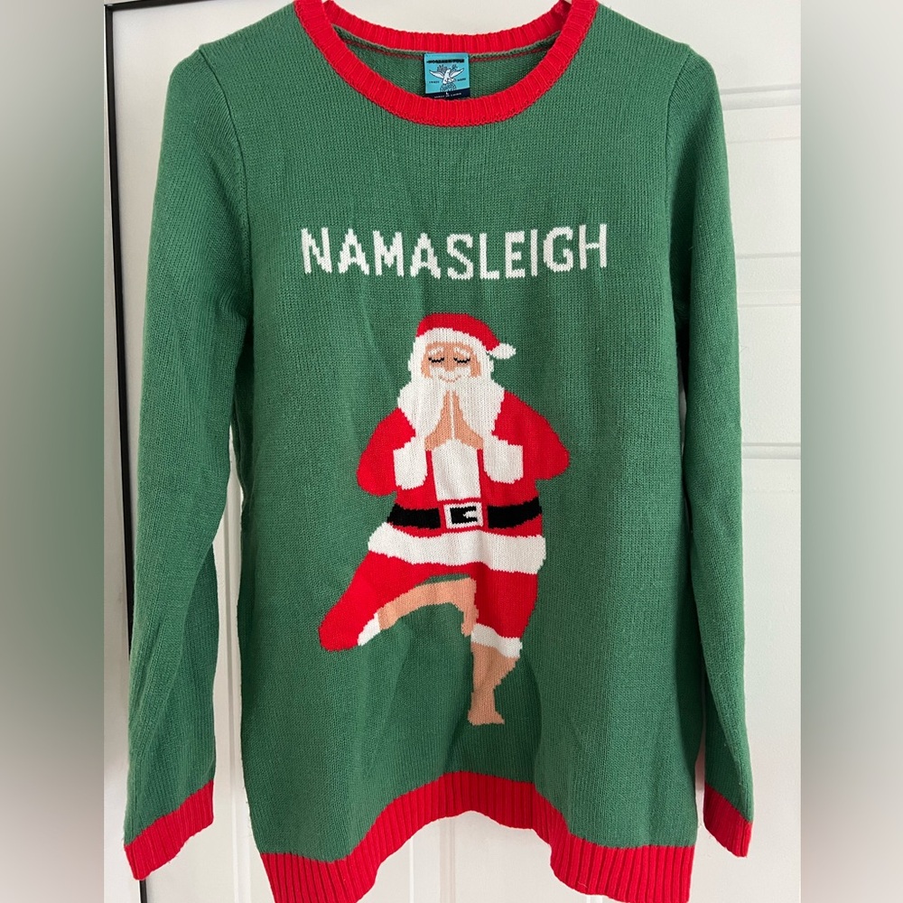 Yoga Christmas Sweater - women’s size Large namasleigh